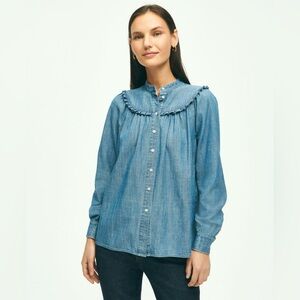 NWT Brooks Brothers Chambray Top